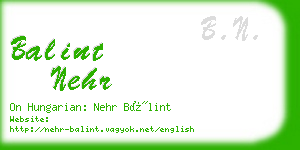 balint nehr business card